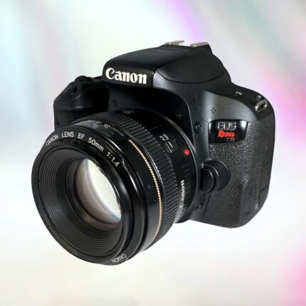 Canon EOS REBEL T7i + lente Canon 50mm f 1:1.4 ULTRASONIC